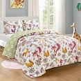 thumbnail image 1 of Mocaletto Luxury 3 Piece Queen Size Quilts, Elegant&Reversible Quilt Set Bedding Set with Pillow Shams, Cartoon Fox Animal Bedspread, Lightweight Microfiber Queen Size Coverlet, 1 of 7