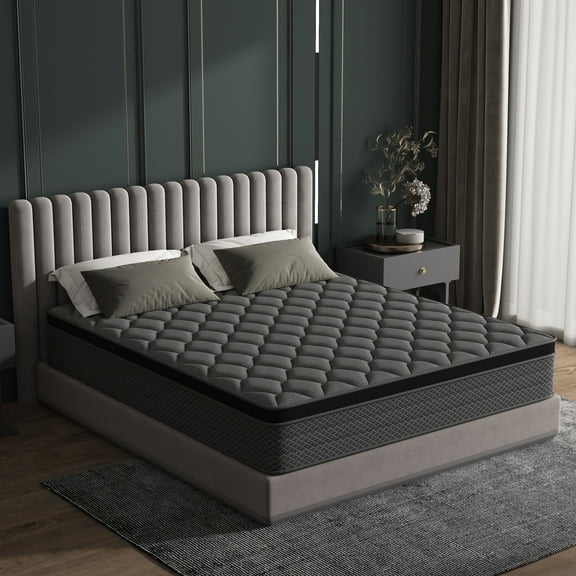 Mocangtu 14 Inch Queen Hybrid Mattress - Luxury Gel Foam & Pocket Innerspring, Pressure Relief, Motion Isolation, Cooling Fabric, CertiPUR-US