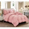 thumbnail image 1 of Mocassi 10-Piece Sunflower Bed-in-a-Bag, Comforter Set Featuring Decorative Pillows and Fitted Sheet with Storage Pockets, King, Carnation Pink, 1 of 5