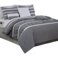 thumbnail image 1 of Mocassi 12-Piece Comforter Set, Isabella Bedding Collection includes 6-Piece Smart Sheet Set, Matching Shams & Decorative Pillows, Full/Queen, Silver Gray, 1 of 6