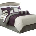 thumbnail image 1 of Mocassi 12-Piece Purple Comforter Set, King, 1 of 7