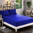 thumbnail image 1 of Mocassi 1500 Thread Count 1-Piece Fitted Sheet,Cal King , Royal Blue, 1 of 3
