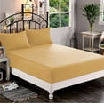 thumbnail image 1 of Mocassi 1500 Thread Count 1-Piece Fitted Sheet,Queen, Gold, 1 of 3