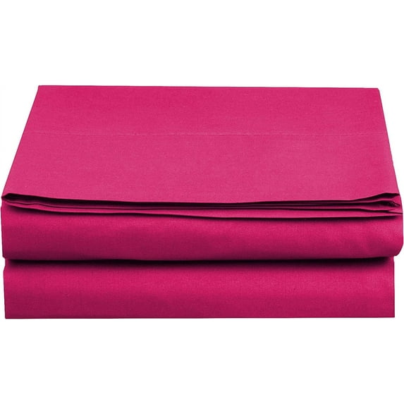 Mocassi 1500 Thread Count 1-Piece Flat Sheet,Queen, Pink