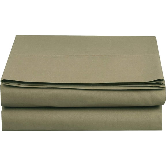 Mocassi 1500 Thread Count 1-Piece Flat Sheet,Twin , Green
