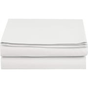 Mocassi 1500 Thread Count 1-Piece Flat Sheet,Twin , White