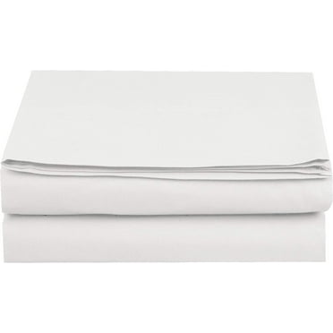Mocassi 1500 Thread Count 1-Piece Flat Sheet,Twin , White