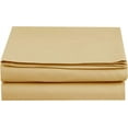 thumbnail image 1 of Mocassi 1500 Thread Count 2 Pieces Pack Flat Sheet,Queen, Gold (Set of 2), 1 of 3