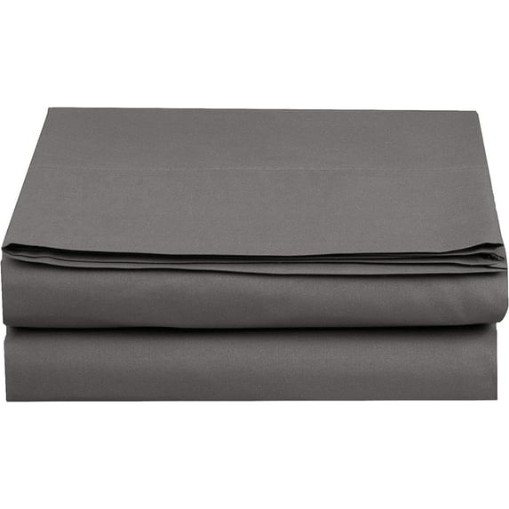 Mocassi 1500 Thread Count (3 Pack) Flat Sheet,King, Gray