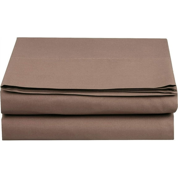 Mocassi 1500 Thread Count (3 Pack) Flat Sheet,Queen, Taupe
