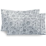 Mocassi 1500 Thread Count Navy Microfiber Pillowcases, Queen 2 Count