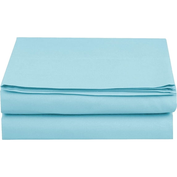 Mocassi 1500 Thread Count Pack of 4 Flat Sheet,Full, Aqua