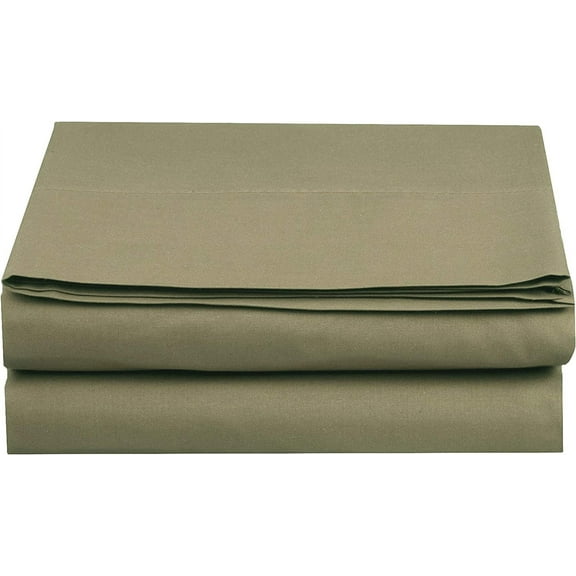 Mocassi 1500 Thread Count Pack of 4 Flat Sheet,Full, Green
