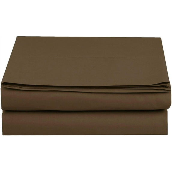 Mocassi 1500 Thread Count Pack of 6 Flat Sheet,King, Brown