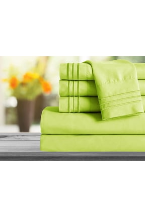 1800 Series Sheet Set 2 Pieces Pillowcases, King Size - Lime