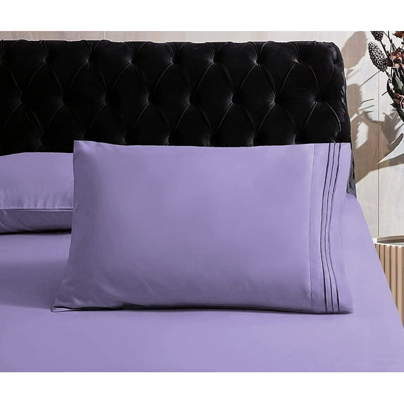 Mocassi 1800 Series Sheet Set 6 Pieces Deep Pocket California King Lilac