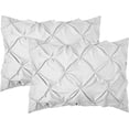 thumbnail image 1 of Mocassi 2-Pack Sham Set Pinch Pleat Design, Stylish Design-Easy Care, Wrinkle and Stain Resistant, 2-Piece Sham Set, Pleated Standard/Queen, White, 1 of 6