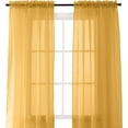 thumbnail image 1 of Mocassi (2-Piece) Multipurpose Solid Colored Drapes, Semi-Sheer Window Curtains with 2 inch Rod Pocket, 60 X 84 inches, Gold, 1 of 5
