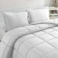 thumbnail image 1 of Mocassi 3-Piece Comforter Set, Down Alternative Box Stitched, Ultra Soft All-Season Bedding with Shams, Plush Cozy Duvet Insert with Corner Tabs - California King, White, 1 of 5