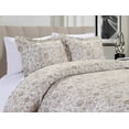 thumbnail image 1 of All Season Suitable 3-Piece Duvet Set, Paisley Design, Corner Ties & Button Closure, Matching Shams Included, Full/Queen, Taupe, 1 of 5