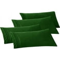 thumbnail image 1 of Mocassi 4-PACK Solid Pillowcases 1500 Thread Count Egyptian Quality,Easy Slip-On, 4-Piece Set, Body Pillowcase, Hunter Green, 1 of 5