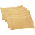 thumbnail image 1 of Mocassi 6-PACK Solid Pillowcases 1500 Thread Count Egyptian Quality,Easy Slip-On, 6-Piece Set, Standard/Queen Pillowcase, Gold, 1 of 5