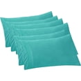 thumbnail image 1 of Mocassi 6-PACK Solid Pillowcases 1500 Thread Count Egyptian Quality,Easy Slip-On, 6-Piece Set, Standard/Queen Pillowcase, Turquoise, 1 of 5