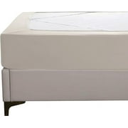 Mocassi Box Spring Cover, Ultra Soft, Wrinkle Free - Snug 4 Way Elastic Wrap Around Jersey Knit Alternative for Bed Skirt, Full, Beige
