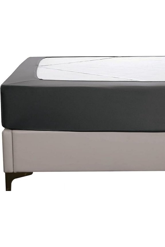 Box Spring Cover, Ultra Soft, Wrinkle Free - Snug 4 Way Elastic Wrap Around Jersey Knit Alternative for Bed Skirt, Queen, Gray