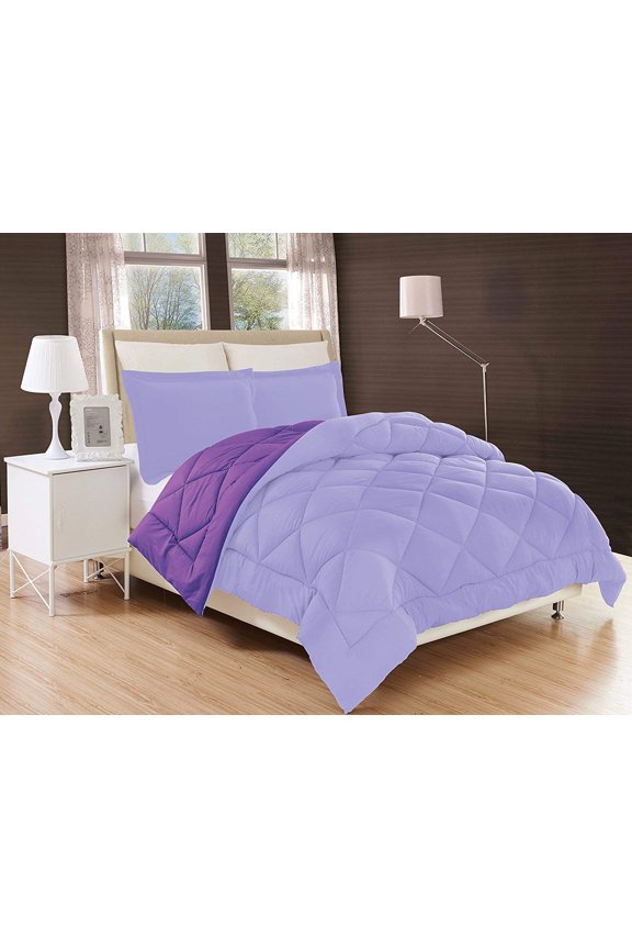 Lilac Reversible Comforter Set, 2-Piece, Twin