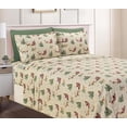 thumbnail image 1 of Mocassi Luxury Soft Bed Sheets Holiday Pattern 1500 Series Hotel Quality Microfiber-Softness Wrinkle and Fade Resistant (4-Piece) Bedding Set, Twin, Santa Moose, 1 of 6