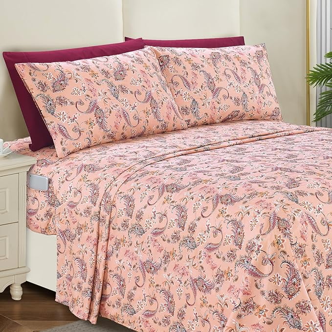 Mocassi 6-Piece Colorful Tie Dye Pattern Sheet Set - Soft as Hotel Premium Quality Bedding