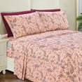 thumbnail image 1 of Mocassi Luxury Soft Bed Sheets Paisley Pattern - 1500 Series Hotel Quality Microfiber Softness Wrinkle and Fade Resistant (6-Piece) Bedding Set, Queen, Paisley Coral, 1 of 7