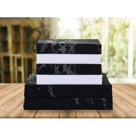 Mocassi Marble Printed 4-Piece Sheet Set, 1500 Thread Count, Breathable and Super Soft Material, Wrinkle Resistant, Fitted Sheets with Smart Pockets, Marble Sheet Set, Twin XL, Black