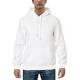 thumbnail image 1 of Mocassi Men's Fleece Cotton Hoodie, Ultra Soft Breathable Casual Midweight Hooded Pullover Sweatshirt for Men, Small, White, 1 of 5