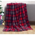 thumbnail image 1 of Mocassi Micro-Fleece Plaid Throw for Winter Bedding, 50” x 60”, 1 of 3
