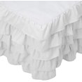 thumbnail image 1 of Mocassi Multi-Ruffle Bed Skirt, Wrinkle and Stain Resistant, 1500 Thread Count, 15 inch Drop, Twin, Snowy White, 1 of 5