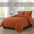 thumbnail image 1 of Mocassi NEW 3-Piece Comforter Set - Reversible, Box Stitched Down Alternative, Twin/Twin XL, All Season Suitable, Coral/Gray, 1 of 5