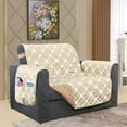 thumbnail image 1 of Mocassi Reversible Quilted Microfiber Pet Cover Multipurpose Furniture Protector Chair, Cream/Taupe, 1 of 2