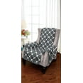 thumbnail image 1 of Mocassi Reversible Quilted Microfiber Pet Cover Multipurpose Furniture Protector Wing Chair, Gray/Black, 1 of 2