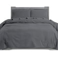 thumbnail image 1 of Mocassi Soft Soft 4-Piece Sheet Set - Deep Pocket Fitted Sheet, Soft, Cozy, Warm and Anti-Pill Flannel Sheets - Cali King, Gray, 1 of 4