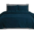 thumbnail image 1 of Mocassi Soft Soft 4-Piece Sheet Set - Deep Pocket Fitted Sheet, Soft, Cozy, Warm and Anti-Pill Flannel Sheets - Cali King, Navy, 1 of 4