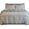 thumbnail image 1 of Mocassi Soft Soft 4-Piece Sheet Set - Deep Pocket Fitted Sheet, Soft, Cozy, Warm and Anti-Pill Flannel Sheets - Cali King, Plaid Coral, 1 of 4