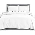 thumbnail image 1 of Mocassi Soft Soft 4-Piece Sheet Set - Deep Pocket Fitted Sheet, Soft, Cozy, Warm and Anti-Pill Flannel Sheets - Queen, White, 1 of 4