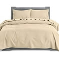 thumbnail image 1 of Mocassi Soft Soft 4-Piece Sheet Set - Deep Pocket Fitted Sheet, Soft, Cozy, Warm and Anti-Pill Flannel Sheets - Twin, Linen, 1 of 4