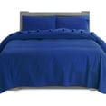 thumbnail image 1 of Mocassi Soft Soft 4-Piece Sheet Set - Deep Pocket Fitted Sheet, Soft, Cozy, Warm and Anti-Pill Flannel Sheets - Twin XL, Royal Blue, 1 of 4