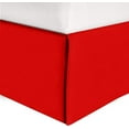 thumbnail image 1 of Mocassi Solid Bed Skirt 1-Piece, 1500 Thread Count Quality, Minimalist Design and Modern Look- Easy Care, Wrinkle and Stain Resistant, Cali King, Valentine Red, 1 of 5