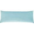 thumbnail image 1 of Mocassi Solid Pillowcases 1500 Thread Count Egyptian Quality,Easy Slip-On, 1-Piece Set, Body Pillowcase, Aqua, 1 of 5
