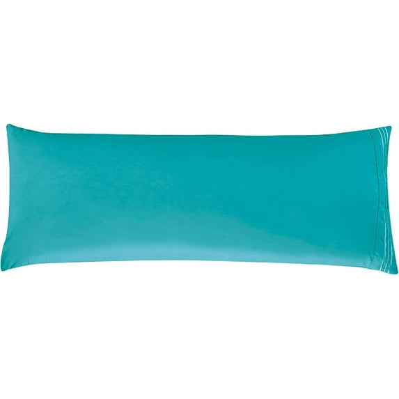Mocassi Solid Pillowcases 1500 Thread Count Egyptian Quality,Easy Slip-On, 1-Piece Set, Body Pillowcase, Turquoise