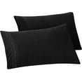 Mocassi Solid Pillowcases 1500 Thread Count Egyptian Quality,Easy Slip